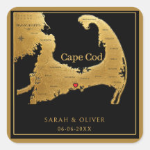 Elegante Cape Cod Kaart Trouw 