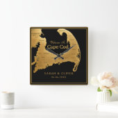 Elegante Cape Cod welkomstkaart Vierkante Klok (Huis)