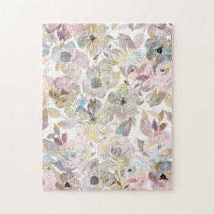 Elegante capricieuze grijze waterverfrozen legpuzzel