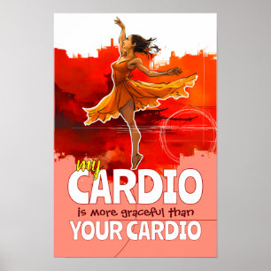 Elegante Cardio Ballet Dans Poster