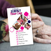 Elegante Caregiver foto Grijs & Blauw Ontwerp Visitekaartje