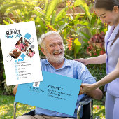 Elegante Caregiver foto Grijs & Blauw Ontwerp Visitekaartje