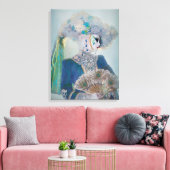 Elegante Carnavalskostuum, Venetië Canvas Afdruk (Insitu (Woonkamer))
