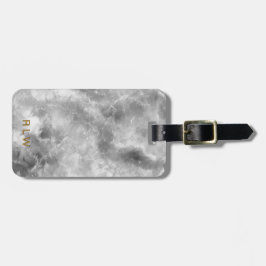 Elegante Carrera wit zwart marmerpatroon Bagagelabel