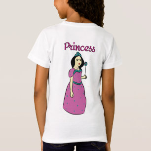 Elegante Cartoon Princess in roze jurk