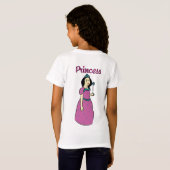 Elegante Cartoon Princess in roze jurk (Achterkant volledig)