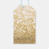 Elegante, Cartoon Rendier,Glitterende Bokeh Cadeaulabel (Achterkant)