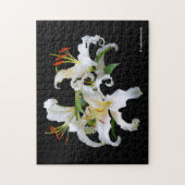 Elegante Casa Blanca Witte Oosterse Lelies Legpuzzel (Verticaal)