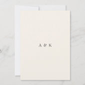 Elegante Cascading Greenery Cream Wedding Kaart (Achterkant)
