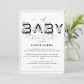 Elegante Cassis Paarse Floral per mail Baby shower Kaart (Staand voorkant)