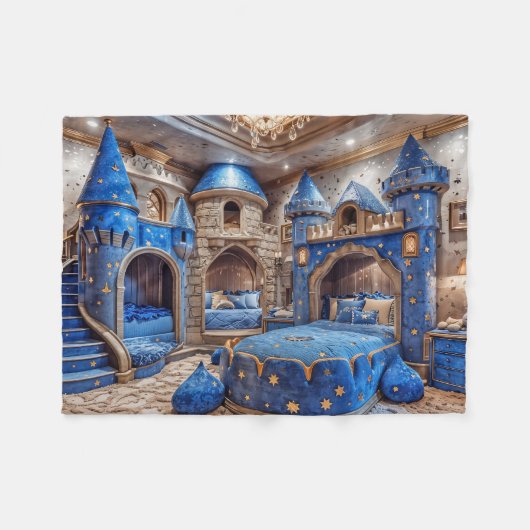 Elegante Castle Rest Speelkamer Luxe Bed Fleece Deken (Voorkant (Horizontaal))