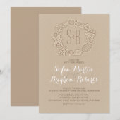 Elegante casual strand bruiloft uitnodigingen (Voorkant / Achterkant)