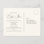 Elegante Cat & Kitten Baby shower Uitnodiging (Achterkant)