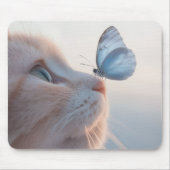 Elegante Cat Lover Muismat met Butterfly Design (Voorkant)