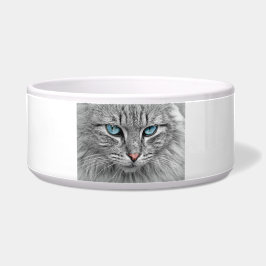 Elegante Cat Portrait Bowl – Regal Feline Design Voerbakje
