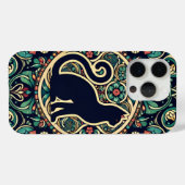 Elegante Cat Shadow & Floral telefoonhoes Case-Mate iPhone Case (Achterkant (horizontaal))