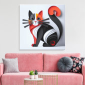 Elegante Cat wanddecoratie (Insitu (Woonkamer))