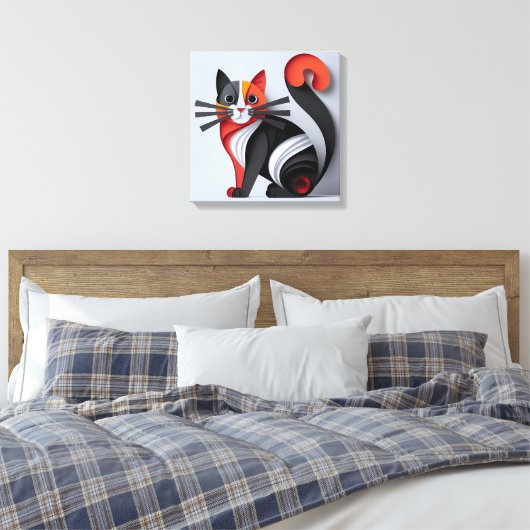 Elegante Cat wanddecoratie (Insitu (Slaapkamer))