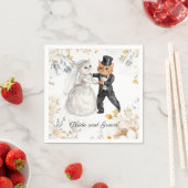 Elegante Cat Wedding Schattige & Classy Cat Servet (Insitu)