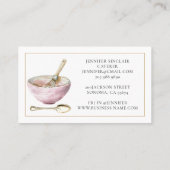 Elegante Cateraar Whisky Spoon Spatula Utensils Visitekaartje (Achterkant)