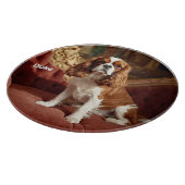 Elegante Cavalier King Charles Gepersonaliseerde G Snijplank (Hoek)