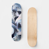Elegante Celestial Blue Abstracte & vloeiende patr Persoonlijk Skateboard (Voorkant)