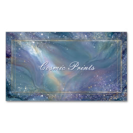 Elegante Celestial Galaxy Alcohol Ink Magnetisch Visitekaartje