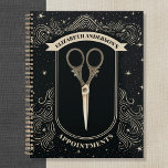 Elegante Celestial Hair Stylist Afspraak Multomap Planner<br><div class="desc">Een professionele kapper afspraak kalender planner met een schaar op de voorkant. Ontworpen voor u door Blackberry Boulevard.</div>