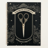 Elegante Celestial Hair Stylist Afspraak Multomap Planner (Voorkant)