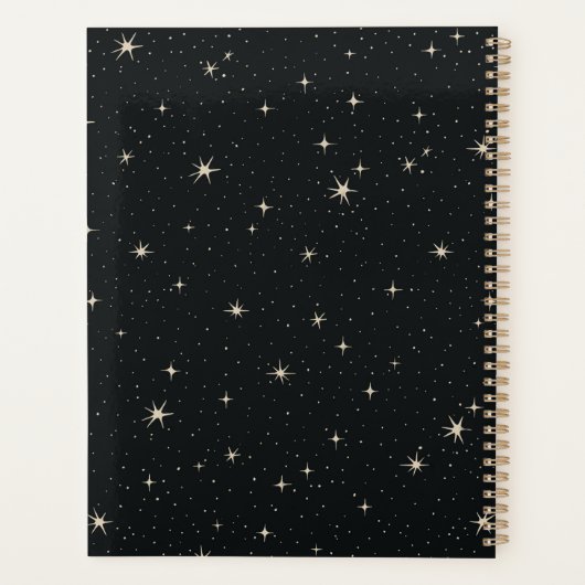 Elegante Celestial Hair Stylist Afspraak Multomap Planner (Achterkant)