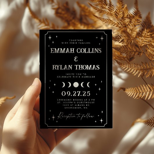 Elegante Celestial Lovers Tarot Kaart bruiloft