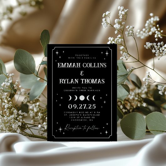 Elegante Celestial Lovers Tarot Kaart bruiloft