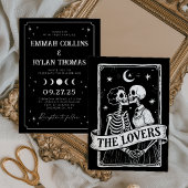 Elegante Celestial Lovers Tarot Kaart bruiloft