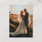 Elegante Celestial QR Code Black Wedding Details Informatiekaartje (Achterkant)