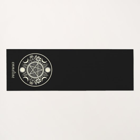 Elegante Celestial Sun Moon gepersonaliseerd Yogamat (Achterkant (horizontaal))