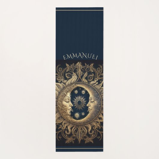 Elegante Celestial Sun Moon gepersonaliseerd Yogamat (Achterkant)