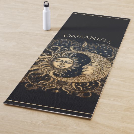 Elegante Celestial Sun Moon gepersonaliseerd Yogamat (In situ)