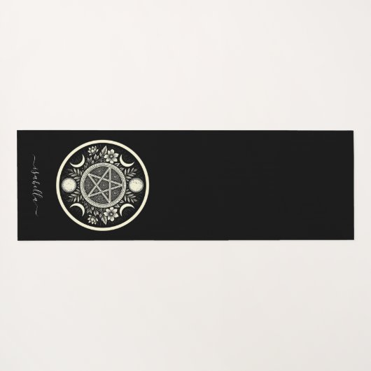 Elegante Celestial Sun Moon gepersonaliseerd Yogamat (Achterkant (horizontaal))