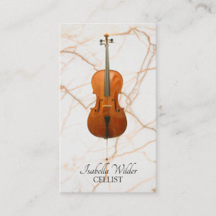 Elegante Celliste Muzikant Visitekaartje