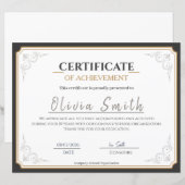 Elegante certificaat van prestatie met gouden rand (Voorkant / Achterkant)