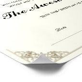 Elegante Certificaat van Waardering Aangepaste Log Poster (Hoek)