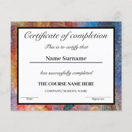 Elegante Certificaten van Voltooiing
