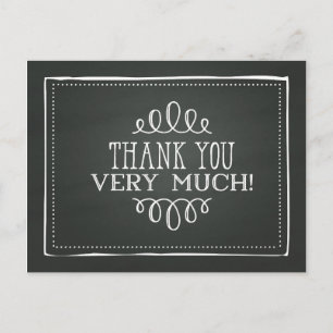 Elegante Chalkboard Bedankt – Minimalistisch Briefkaart