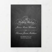 Elegante Chalkboard bruiloft Drieluik Programma (Cover)