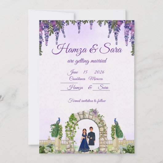 Elegante Chalkboard bruiloft uitnodiging | Floral  (Voorkant)