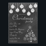 Elegante Chalkboard Kerst Uitnodigingen<br><div class="desc">Deze uitnodigingen zijn voorzien van een klassiek schoolbord ontwerp met twinkle licht,  ornamenten en een sneeuwvlok kerstboom.</div>
