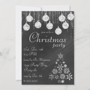 Elegante Chalkboard Kerst Uitnodigingen