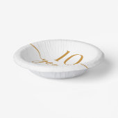 Elegante Champagne 10e bruiloft Jubileum Papieren Kommen (Gebogen)