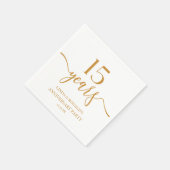 Elegante Champagne 15de trouwjubileum Servet (Hoek)