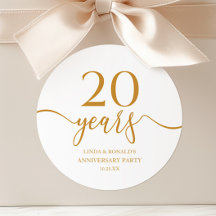 Elegante Champagne 20ste bruiloft Jubileum